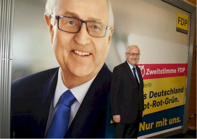 Mit 12-Quadratmetern Brüderle den Wahlkampf gewinnen (Foto: Liberale (FDP).